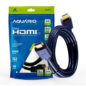 CABO HDMI 3M AQUARIO 4K03