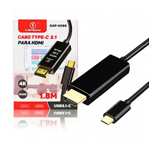 CABO TIPO C 3.1 P/ HDMI KAP-V099 AL-V019