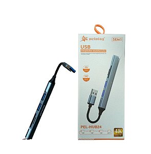 HUB 5 EM 1 ULTRA HD 4K PEL-HUB24