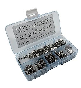 KIT PARAFUSOS ALLEN M3 COM PORCAS X300 UNIDADES 416MM