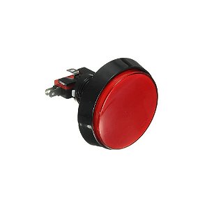 BOTAO ARCADE FLIPERAMA ILUMINADO 100mm - VERMELHO