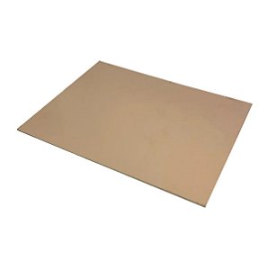 PLACA EM FIBRA COBREADA VIRGEM FACE SIMPLES - 5x10cm