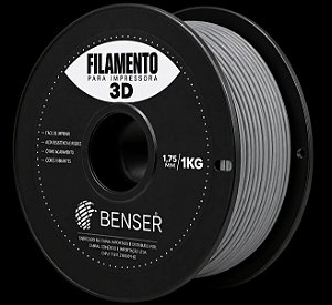 FILAMENTO PLA 1,75MM CINZA 1KG PARA IMPRESSORA 3D