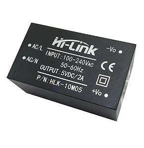 FONTE MODULO AC-DC 5V 2A 10W ISOLADA HLK-10M05 HI-LINK