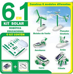 Kit 6 em 1 Robô Solar