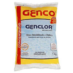 Genclor Cloro Estabilizado 100% Ativo Granulado 1kg Genco