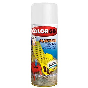 Tinta Spray Plástico Colorgin 350 Ml Branco Fosco - 1520