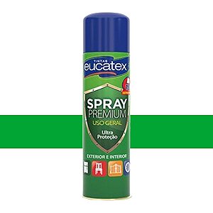 Tinta Spray Luminosa Cor Verde 400ml Eucatex