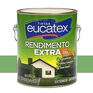 Tinta Acrílica Rendimento Extra Verde Piscina 18 Lts Eucatex
