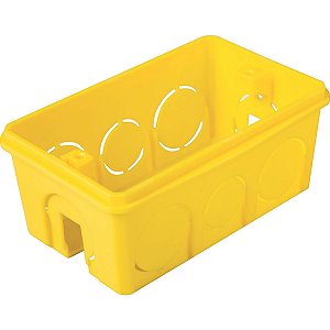 Caixa de Luz Plástica Retangular 4x2 Amarelo 57500/041 Tramontina