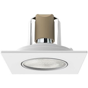 Spot de Embutir Quadrado Face Plana para Par20 Branco Interlight IL0092-BM