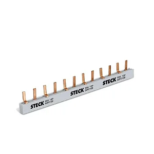 Barramento Bifásico Tipo Pente Steck 80A 220/440V 12P Steck S2F210B