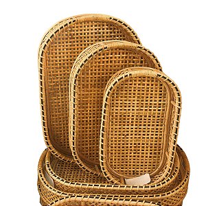 Bandeja Tray Oval Rotang