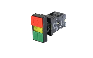 BOTAO PULSADOR DUPLO C/LED NA+NF SOPR-