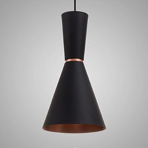 Pendente em Alumínio Preto e Cobre 453-PTCOB