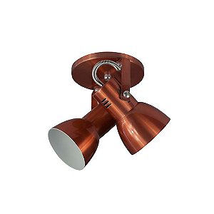 Spot Cone para 2 Lâmpadas E27 Cobre SP1905-2