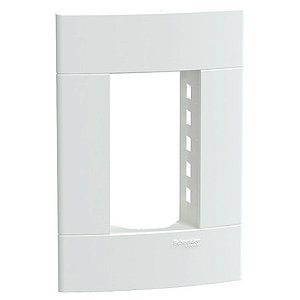 PLACA+SUPORTE 4X2 DE 3 POSTOS BRANCA FOSCA