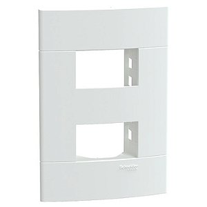 PLACA+SUPORTE 4X2 DE 2 POSTOS SEPARADOS BRANCA FOSCA