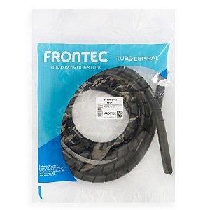 Tubo Spiral 3/4' Preto Frontec Blister com 2 metros