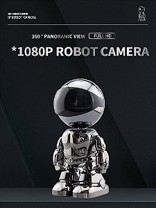 Camera Ip Wifi 2mp 1080p Full Hd Formato Robo Brinquedo áudio visão 360°