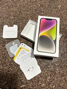 Caixa vazia iPhone 14 256gb Starlight Branco