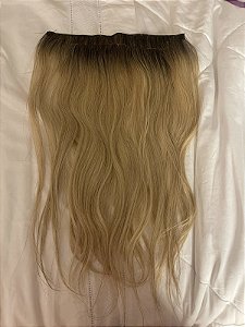 Cabelo humano 100% Mega Hair Loiro 45cm/31g e 40cm/46g - kit com 2 faixas