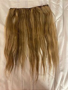 Cabelo humano 100% Mega Hair Loiro 40cm 48g com tictac