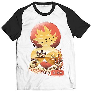 Camiseta Dragon Ball Goku Kame House  Anime Raglan Unissex