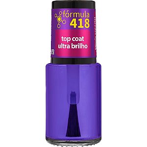 Esmalte Formula 418 Cora 9Ml - Top Coat Ultra Brilho