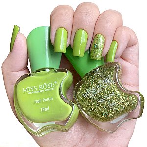 Esmalte Miss Rôse Glitter 12ml Cor - A502