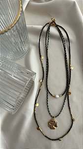 Mix de Colares Cordinha Verde Pingente Seja Luz