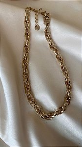 Choker Dourada Entrelaçada