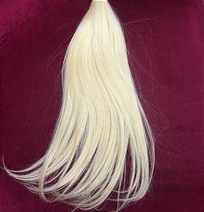 Cabelo loiro ultra claríssimo platinado Martha Hair nº 12, natural liso, com coloração (kit com 25g)