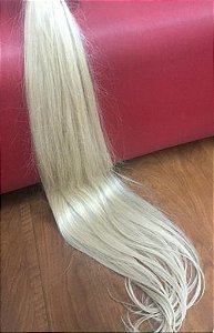 Cabelo loiro ultra claríssimo Martha Hair nº 12, natural, liso, com coloração (kit com 25g)