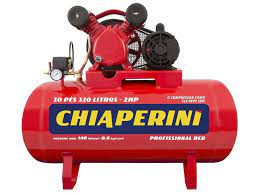 Compressor de Ar 10PCM Monofásico 110 Litros Bivolt - CHIAPERINI-10/110RED