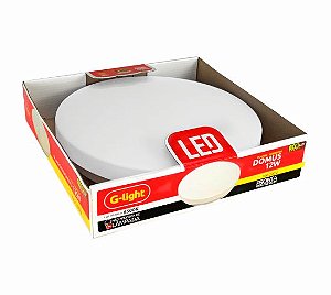 Luminária Teto em Led Domus Sobrepor Pvc 25cm Luz Branca 6500k Glight