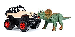 Jipe / Jeep Com Triceratops - Dino Island Silmar 1550