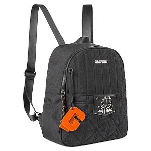 Bolsa de Costas Mochila Garfield nylon matelassê Preto