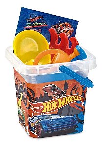 Brinquedo Baldinho Balde Praia Infantil Hot Wheels Da Fun