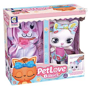 Boneca Pet Love Babie Tigre Cor surpresa saco dormir chupeta