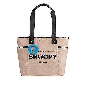 Bolsa Totebag Snoopy Moderna casual Bege