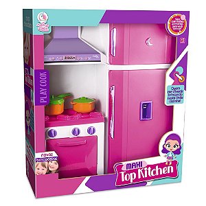 Brinquedo Infantil Cozinha Fogão E Geladeira Lua De Cristal