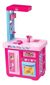 Cozinha Barbie Completa Pia Sai Água, Geladeira Cotiplás