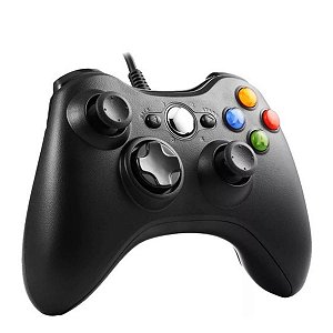 Controle Video Game Xbox 360 Pc Com Fio Joystick Manete