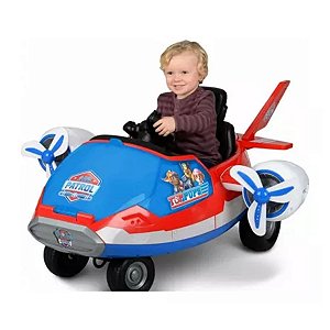 Avião Elétrico Patrulha Canina 6 V Azul Passeio infantil