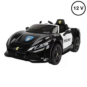 Carro Esportivo Polícia Elétrico 12 V Sport Infantil Ferrari