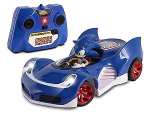 Carro Sonic Controle Remoto 7 Funções Hedgehog Fun Cor Azul