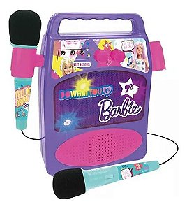 Conjunto Musical Barbie Meu Primeiro Karaokê Microfone Fun