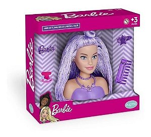 Barbie Mini Busto Styling Head Special Hair Lilás - Pupee