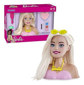 Boneca Barbie Busto - Maquiagem e Cabelo - Pupee - 1265